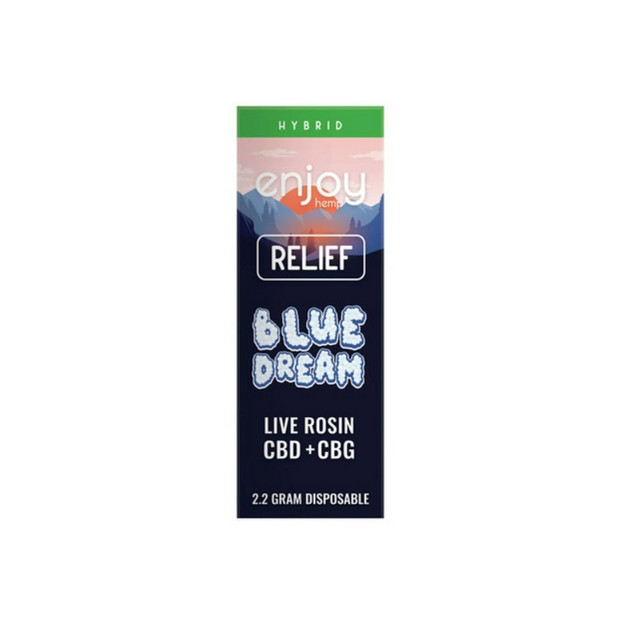 ENJOY: RELIEF CBD + CBG LIVE ROSIN BLUE DREAM DISPOSABLE - 2.2G