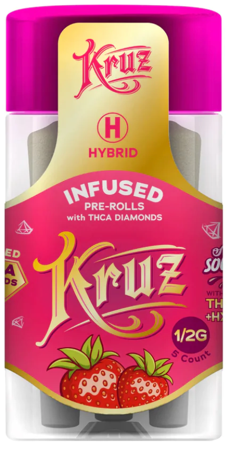 KRUZ: THCA DIAMONDS + HXY-11 THC PRE-ROLL JOINT PACK - 5CT