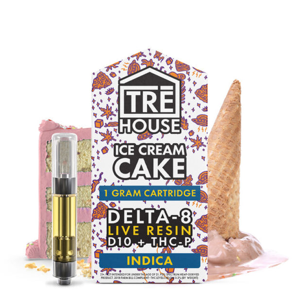 TRE HOUSE: ICE CREAM CAKE LIVE RESIN DELTA-8 CARTRIDGE