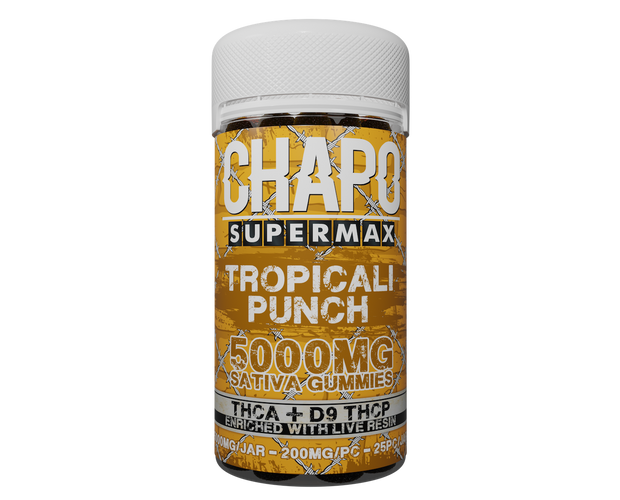CHAPO: SUPERMAX THC + LIVE RESIN GUMMIES - 5000MG