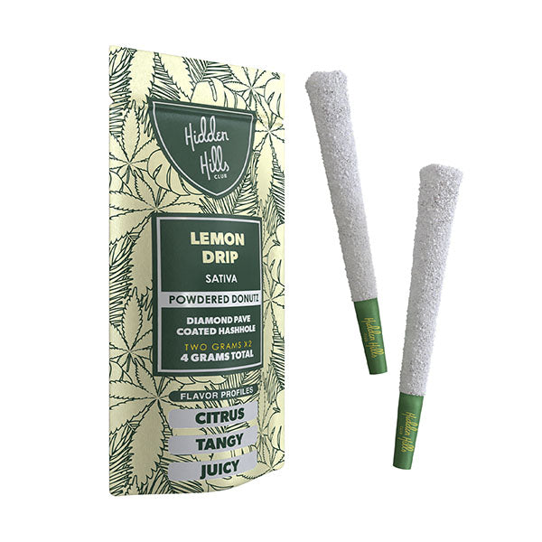 HIDDEN HILLS: POWDERED DONUTZ DIAMOND COATED HASHHOLES - 4G  DR.SMOKE