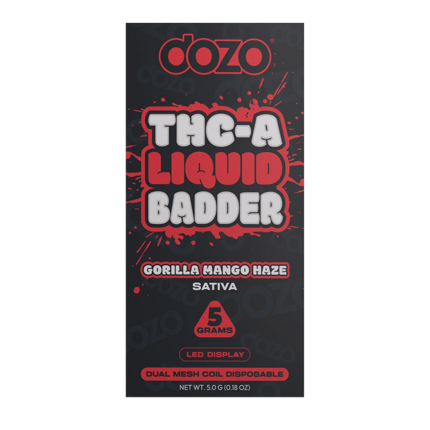DOZO: THC-A LIQUID BADDER DISPOSABLE - 5G