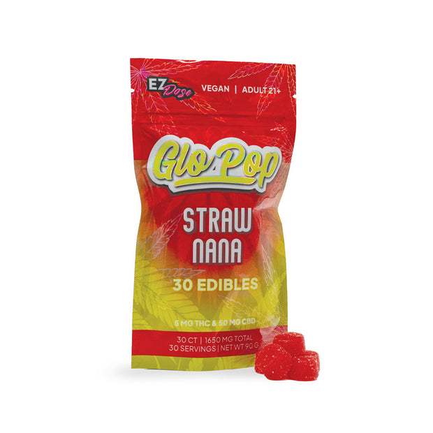 GLO POP: EZ DOSE 1:10 THC & CBD GUMMIES - 30CT