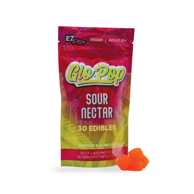 GLO POP: EZ DOSE 1:10 THC & CBD GUMMIES - 30CT