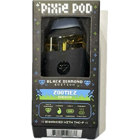 PIXIE POD: BLACK DIAMOND THCA DISPOSABLE - 4G