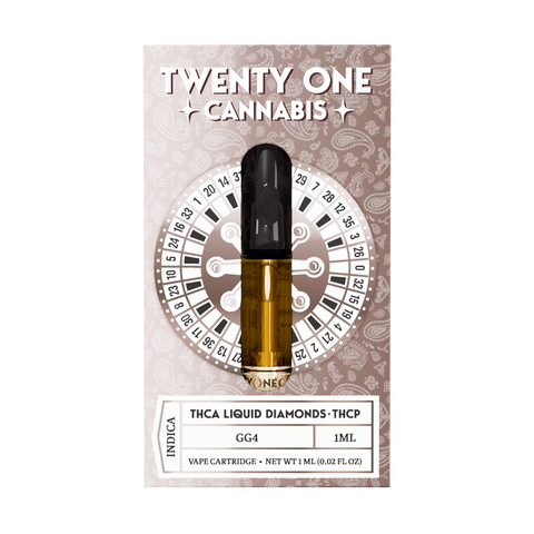 TWENTY ONE: THCA + THCP LIQUID DIAMOND CARTRIDGE - 1G
