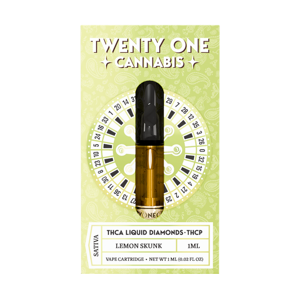 TWENTY ONE: THCA + THCP LIQUID DIAMOND CARTRIDGE - 1G