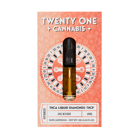 TWENTY ONE: THCA + THCP LIQUID DIAMOND CARTRIDGE - 1G