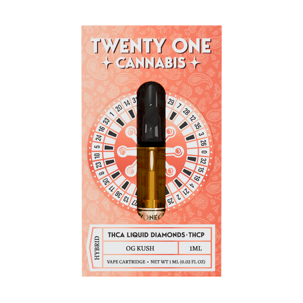 TWENTY ONE: THCA + THCP LIQUID DIAMOND CARTRIDGE - 1G