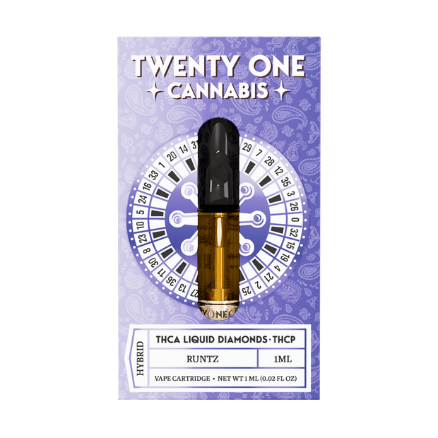 TWENTY ONE: THCA + THCP LIQUID DIAMOND CARTRIDGE - 1G