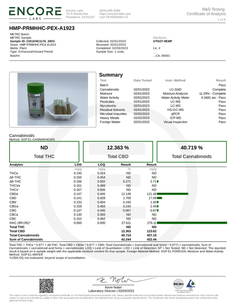STIIIZY: HHC PRE ROLL MULTI PACK - 1000MG