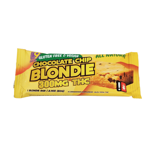 D9-HI: GLUTEN FREE & VEGAN CHOCOLATE CHIP BLONDIE BAR - 300MG