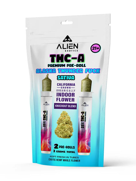 ALIEN EXOTICS: KNOCKOUT BLEND THCA PRE-ROLLS - 2CT – DR.SMOKE