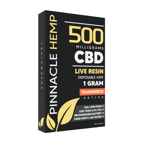 PINNACLE HEMP: LIVE RESIN CBD DISPOSABLE - 500MG