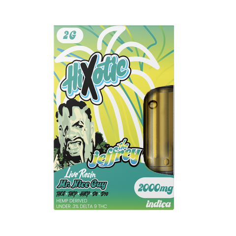 HIXOTIC: THE JEFFREY THC CARTRIDGES - 2G