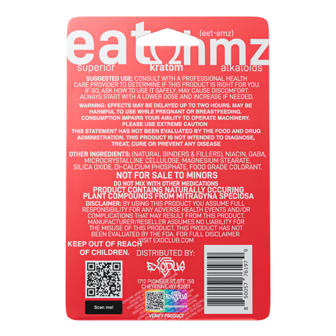 EAT OHMZ - 7-HYDROXYMITRAGYNINE KRATOM TABLETS