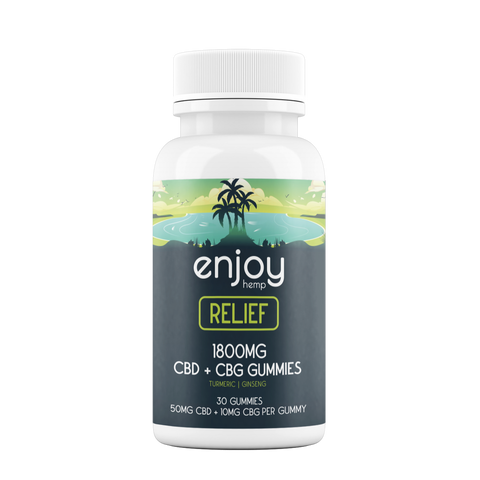 ENJOY: RELIEF CBD + CBG TURMERIC + GINSENG GUMMIES