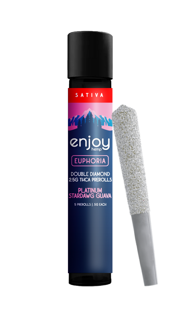 ENJOY: MEGA POTENCY DOUBLE DIAMOND THCA PRE-ROLLS - 2.5G