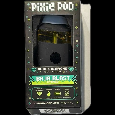 PIXIE POD: BLACK DIAMOND THCA DISPOSABLE - 4G