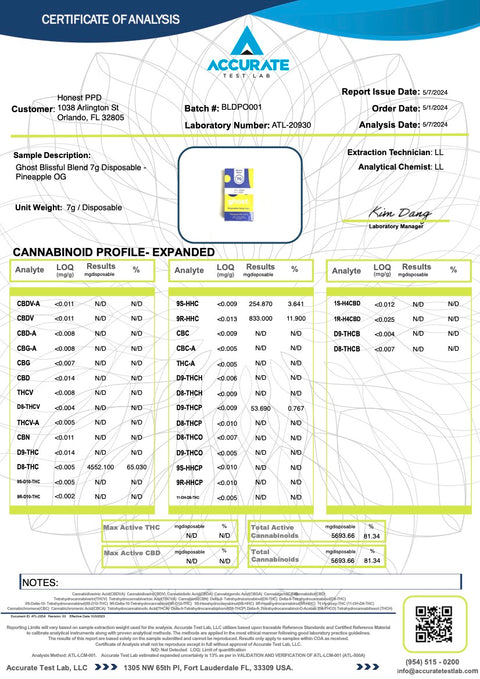GHOST: BLISSFUL THC DISPOSABLE - 7G