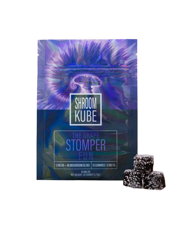 SHROOM KUBE: GRAPE STOMPER THC + MUSHROOM FUN GUMMIES