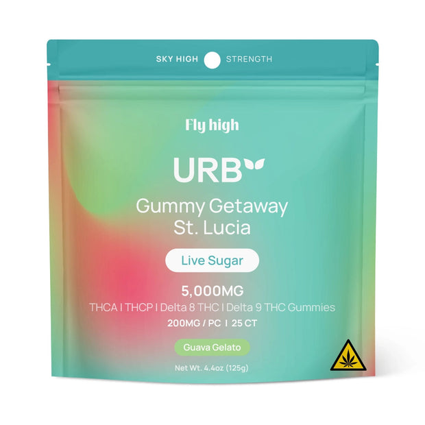 URB: GUMMY GETAWAY ST. LUCIA THC GUMMIES - 5000MG