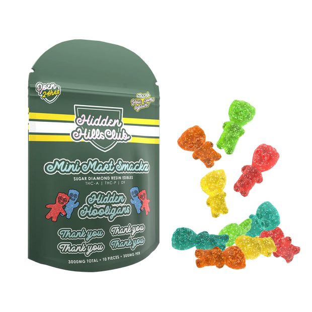 HIDDEN HILLS: HIDDEN HOOLIGANS - MINI MART THC EDIBLES - 3000MG