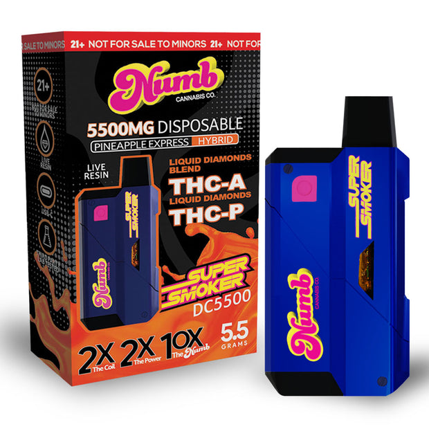 NUMB CANNABIS CO: SUPER SMOKER THC-A + THC-P DISPOSABLE - 5500MG