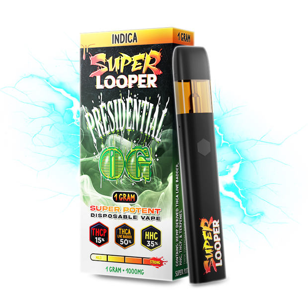 SUPER LOOPER: EXTREMELY POTENT THC DISPOSABLE - 1G