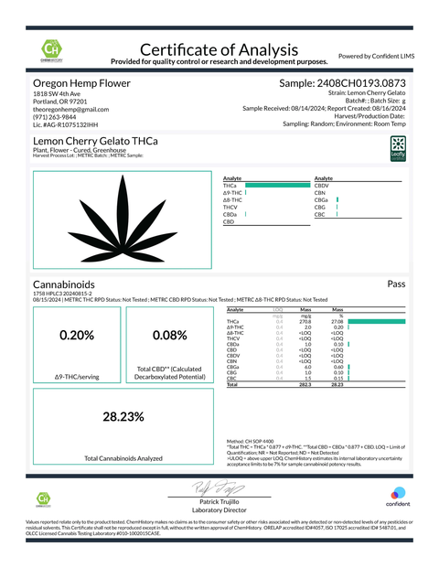 HOUSE THC-A FLOWER - LEMON CHERRY GELATO - HYBRID