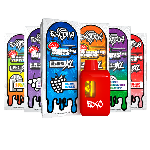 exodus disposable vape review EXODUS: MUSHY XL PROPRIETARY BLEND VAPE Flavour_Frozen Sour Apple Select Flavor ::Original Crossbar 20k Disposable Vape