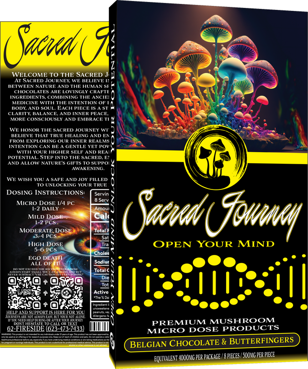 SACRED JOURNEY - PREMIUM CHOCOLATE MAGIC MUSHROOM BAR - 4G