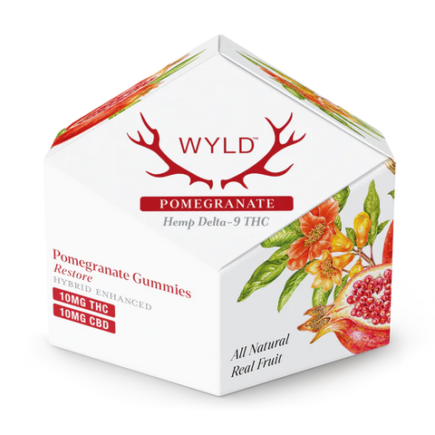 WYLD: POMEGRANATE RESTORE GUMMIES - 100MG