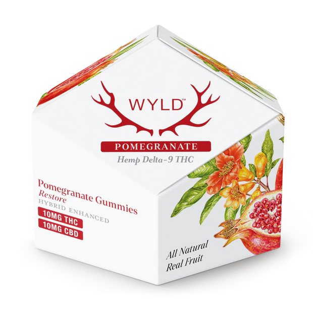 WYLD: POMEGRANATE RESTORE GUMMIES - 100MG