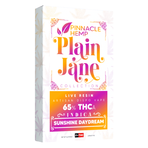 PINNACLE HEMP: PLAIN JANE COLLECTION LIVE RESIN THC ARTISAN DISPOSABLE - 1G