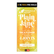 PINNACLE HEMP: PLAIN JANE TOP SHELF THCA PREROLLS - 4 x 1G