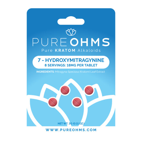 PURE OHMZ: PURE KRATOM ALKALOID 7-0H TABLETS - 180MG