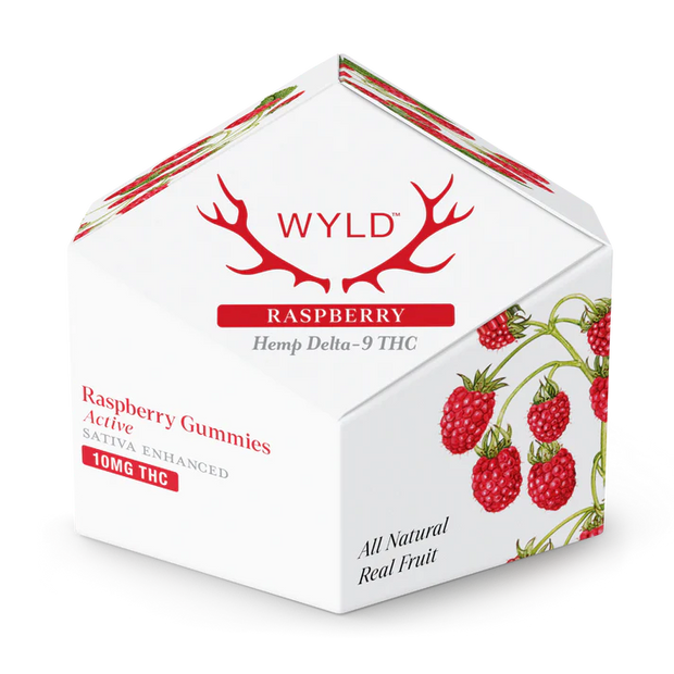 WYLD: RASPBERRY ACTIVE GUMMIES - 100MG