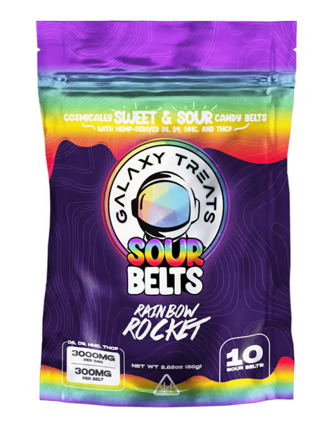 GALAXY TREATS: THC SOUR BELTS - 3000MG