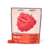 HAPPY FRUIT: RASPBERRY REMEDY RELIEF THC GUMMIES - 30CT