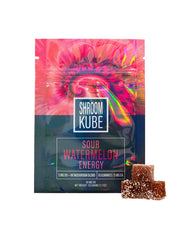 SHROOM KUBE: SOUR WATERMELON THC + MUSHROOM ENERGY GUMMIES