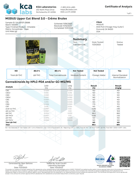 MODUS: MEDUSA UPPER CUT AIR DISPOSABLE - 2G