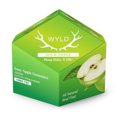 WYLD: SOUR APPLE ACTIVE GUMMIES - 100MG