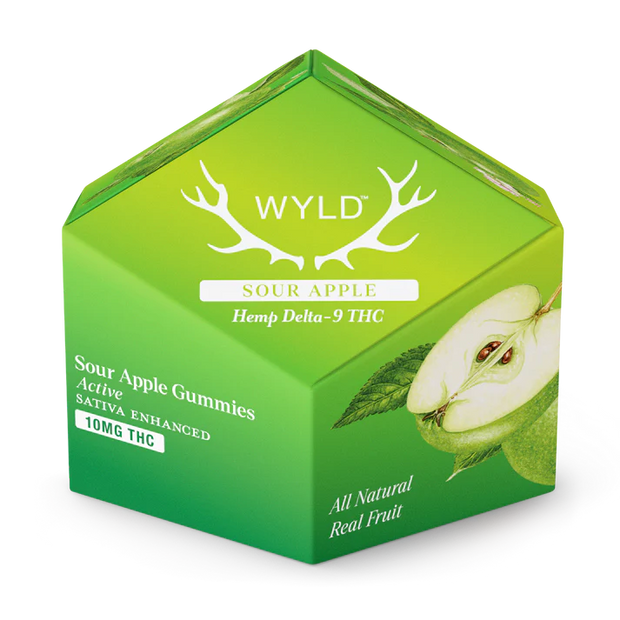 WYLD: SOUR APPLE ACTIVE GUMMIES - 100MG