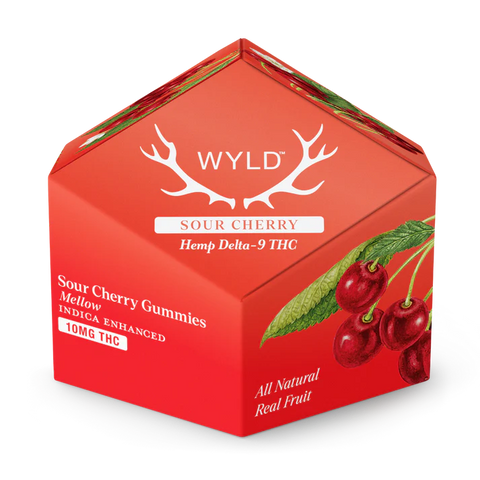 WYLD: SOUR CHERRY MELLOW GUMMIES - 100MG