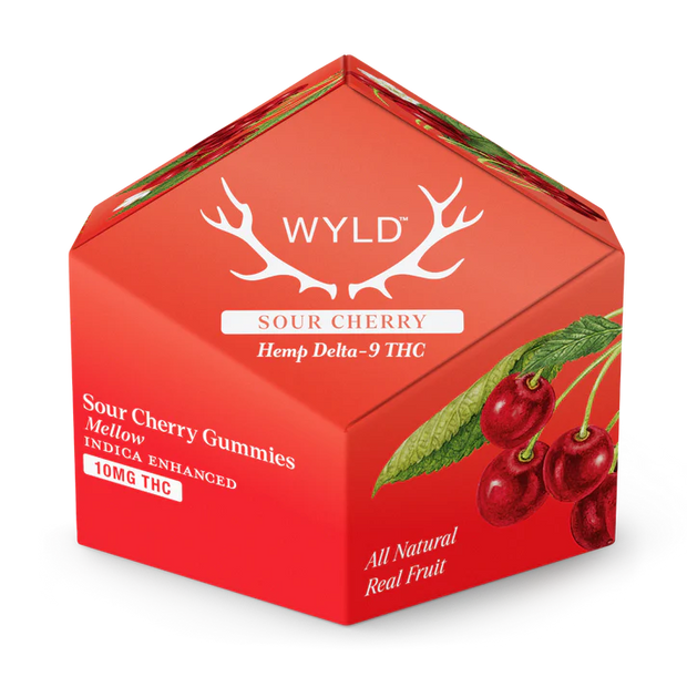 WYLD: SOUR CHERRY MELLOW GUMMIES - 100MG