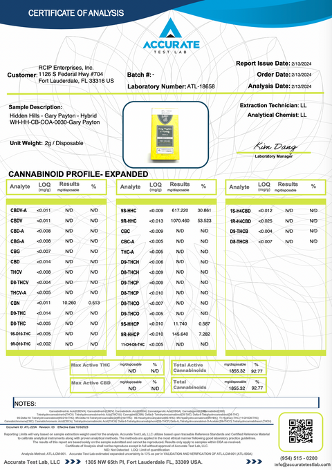 HIDDEN HILLS: LIVE SHATTER CARTRIDGE - 2G