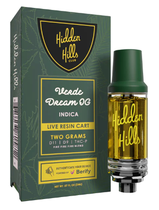 HIDDEN HILLS: FIRE FIRE FIRE BLEND -  LIVE RESIN THC CARTRIDGE - 2G