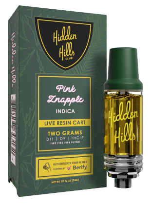 HIDDEN HILLS: FIRE FIRE FIRE BLEND -  LIVE RESIN THC CARTRIDGE - 2G