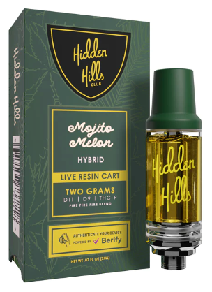 HIDDEN HILLS: FIRE FIRE FIRE BLEND -  LIVE RESIN THC CARTRIDGE - 2G